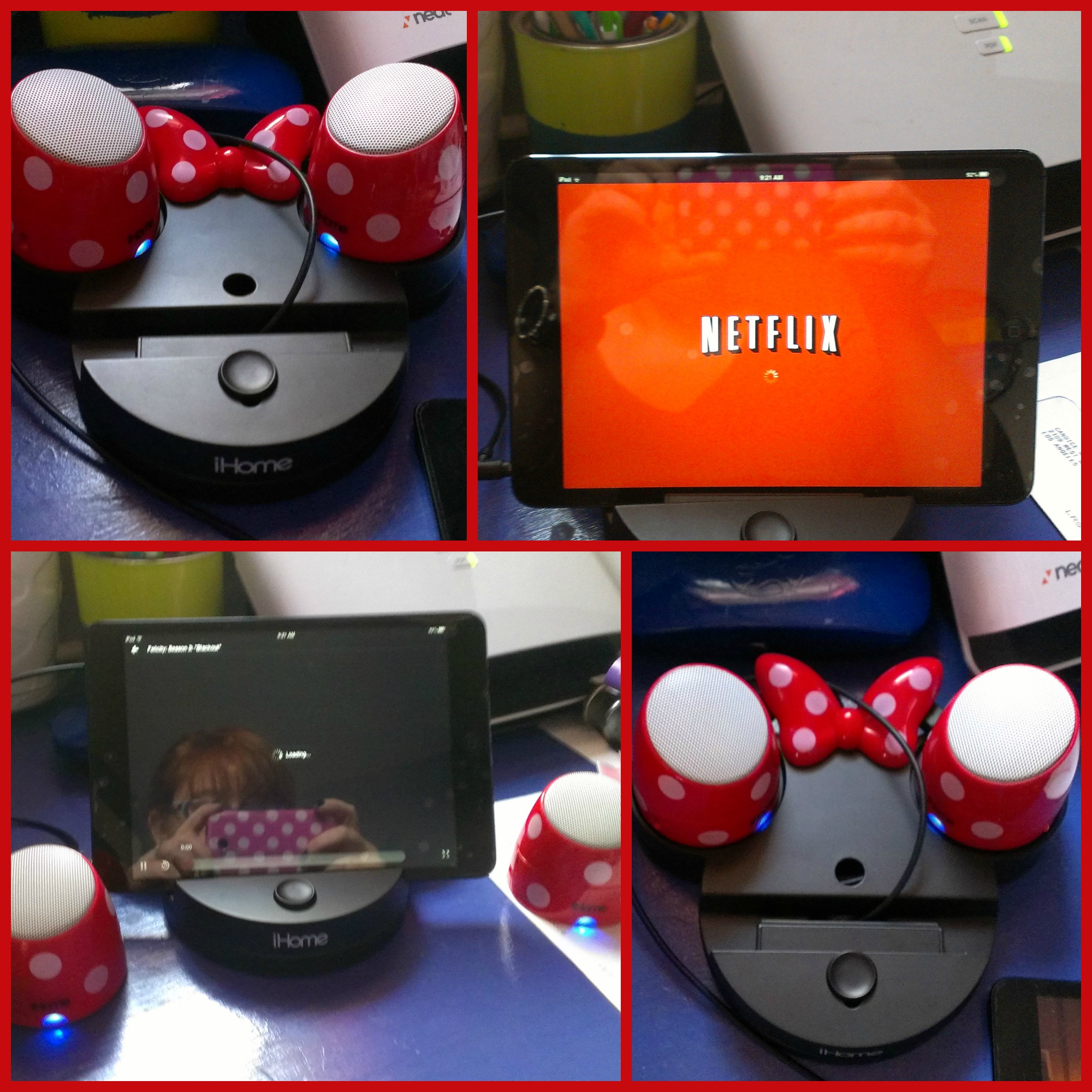 Minnie Mouse speakers Collage