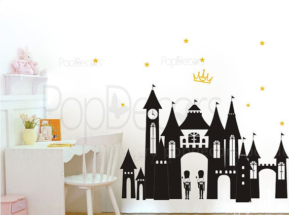 Princess castle wall decal