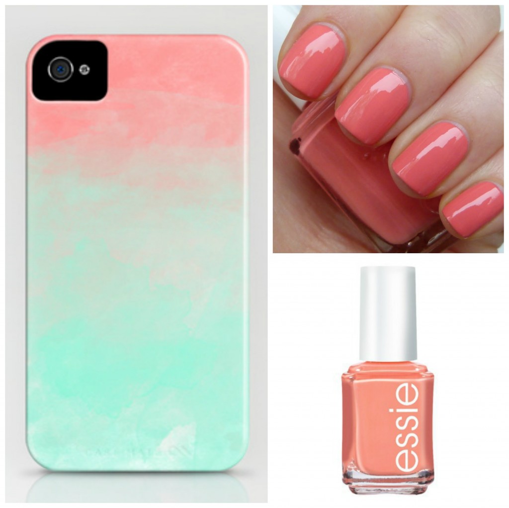 Watermelon nails and phone case