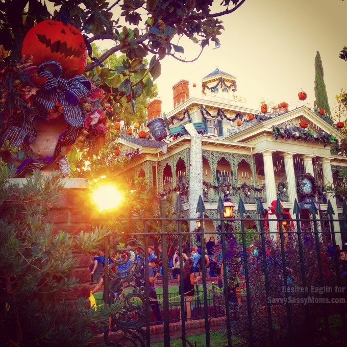 Haunted Mansion at Disneyland during Halloween