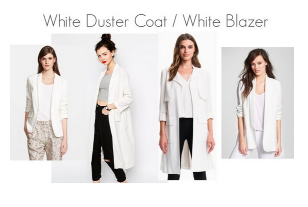 White Duster Coat White Blazers Jessica Alba Style