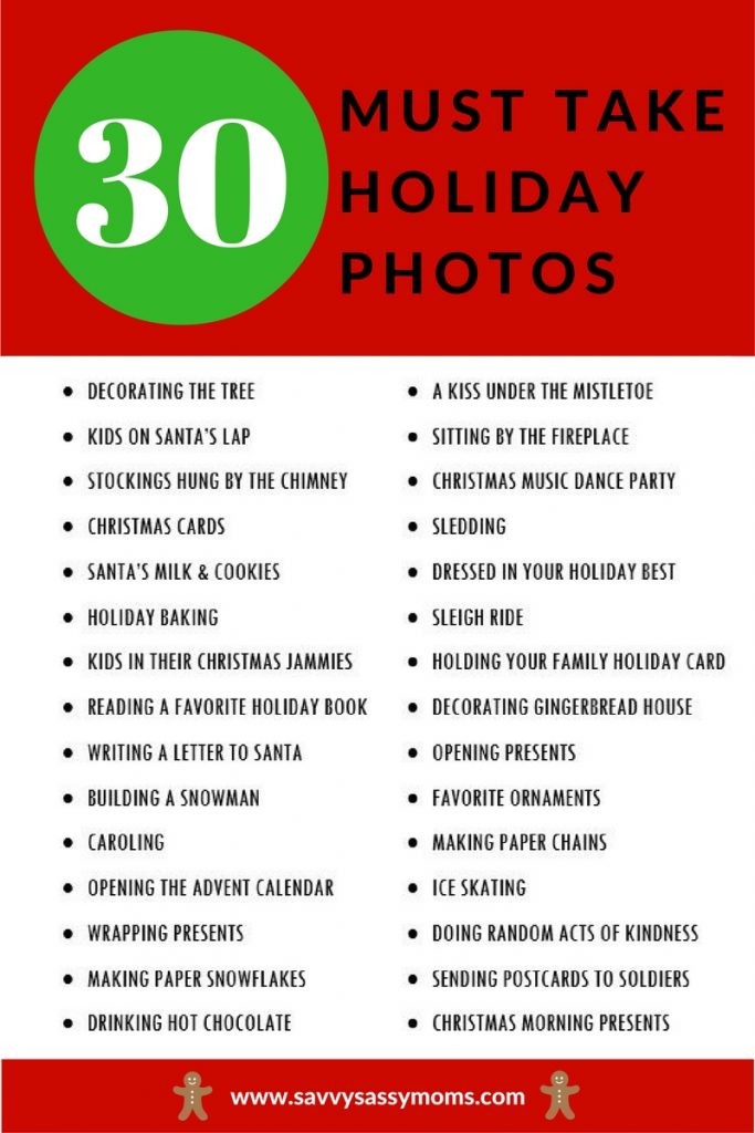 30 Must-Take Holiday Photos