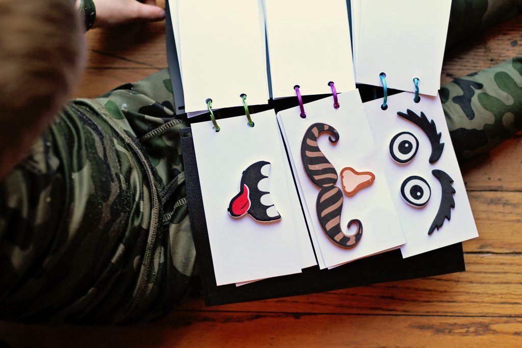 how to make your own funny faces flip book for kids
