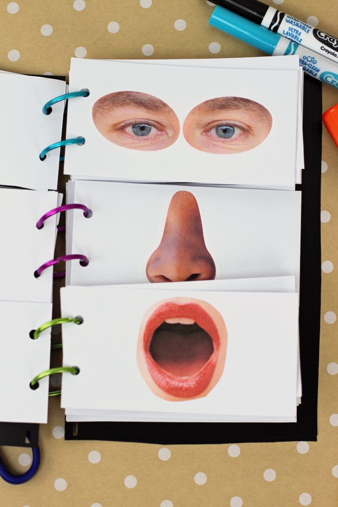 creating your own funny faces flip book