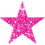 Pink Glitter Star