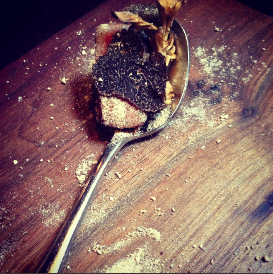 SPQR Japnese Kobe Beef mushrooms and shaved black Australian truffle