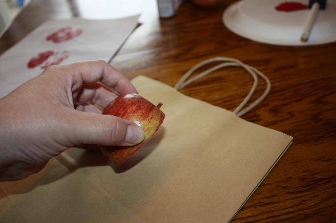apple stamp, apple craft