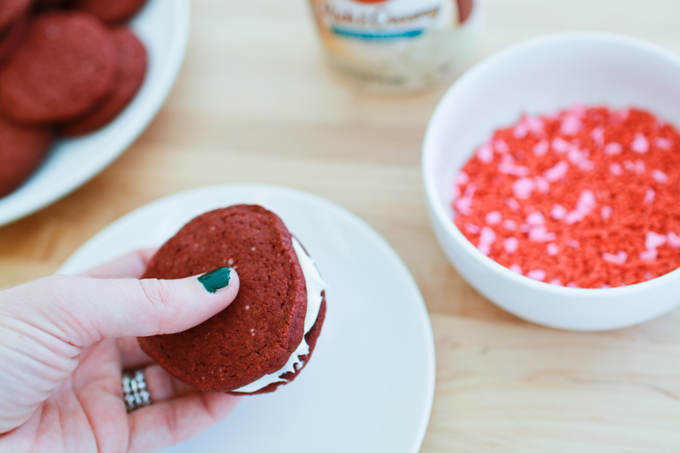 Red Velvet sandwich cookies