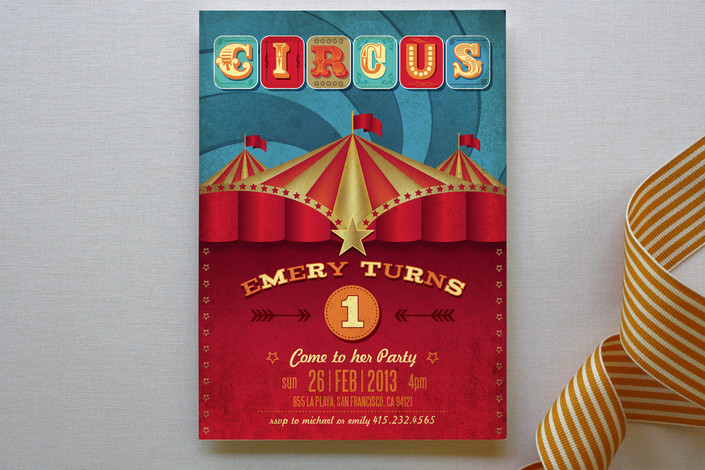 Circus Party Invite