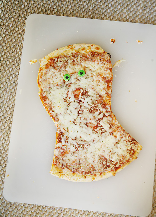 Halloween Ghost Pizza for Kids