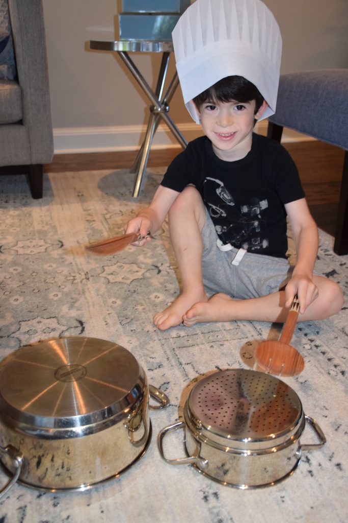 Let your children play! Banging on the pots and pans