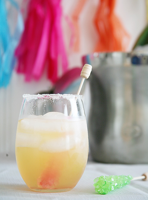 Rock Candy Champagne Punch cocktail recipe